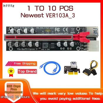 1-10 kom. Priloge za grafičke kartice VER103A-3 USB 3.0 Kabel VER103A PCIE Priloge Za PCI Express X16 Produžni kabel PCI-E Priloge za Майнинга