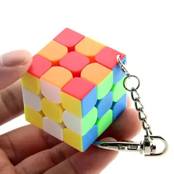 Mini 3*3*3 Privjesak Za Ključeve Magic Cube Stickerless Speed Kocka Zagonetka Edukativne Igračke Za Djecu Djeca