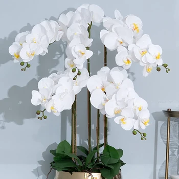 Umjetno Cvijeće Leptir Buket Orhideja Lažni Biljke Phalaenopsis Za Uređenje Doma Dvorište Večernje Vjenčanje Nakit Pribor