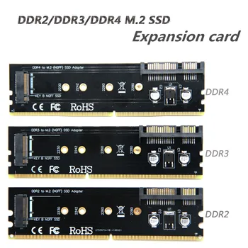 Slot za memorijske kartice DDR na ploči adapter M. 2 SSD B-Key, kompatibilan sa DDR2, DDR3 DDR4