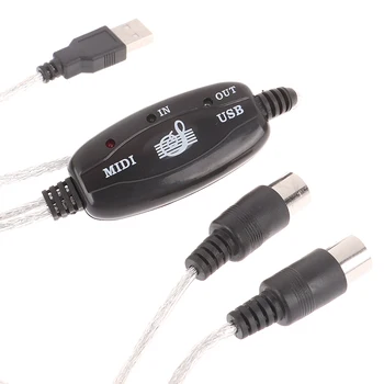 1pc USB ulaz-IZLAZ MIDI Kabel Pretvarač za PC Glazbena Tipkovnica Adapter Kabel