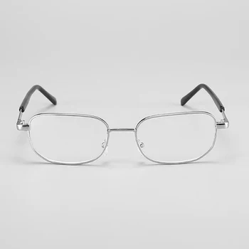 Naočale za čitanje sa zaštitom Od ogrebotina, Klasicni Četvrtaste Naočale Za Dalekovidnost Sa Staklene Leće, Metalne Naočale Za Dalekovidnost, Muške naočale + 3,5 + 4