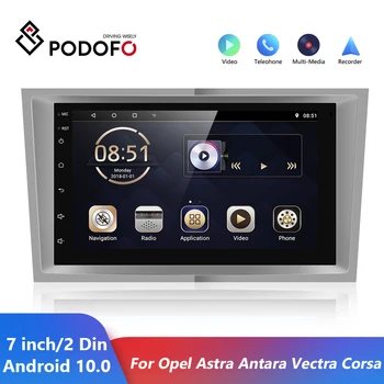 Podofo 2 Din Android Split Ekran GPS Wifi Auto video playera Za Opel Opel Astra Vectra Antara Zafira Corsa Vivaro Meriva