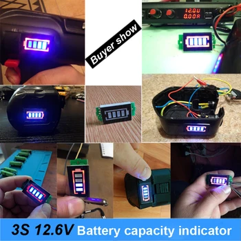 Litij baterija serije 1s 2s 3s 4s Modul indikator kapaciteta 4,2 8,4 na 12,6 U 16,8 U Plavi zaslon Punjiva Odvijač i bicikl