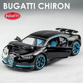Model Sportskog automobila Bugatti Hiron od legure 1:32, Литая pod Pritiskom Metalni Igračka Model Automobila, Imitacija Zvuka I Svjetla, edinburgu Poklon vozila