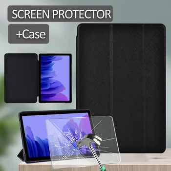 Torbica za Samsung Galaxy Tab A7 T500 T505 10,4 /Tab, A 10,1 T510 T515 - Torbica-postolje sa zaštitom od prašine + kaljeno staklo tableta