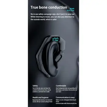 Bežične Slušalice V19, kompatibilnim s Bluetooth, Uho Kuka, Kosti vodljivost, Sportski Slušalice, Digitalni Zaslon, Poslovni Slušalice