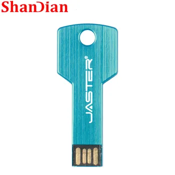 SHANDIAN Ključ Oblik USB Flash Drive Vodootporan Flash Memorija od 64 GB USB memoriju od 32 GB, 16 GB, USB Memory Stick, Štap Postaviti Logo