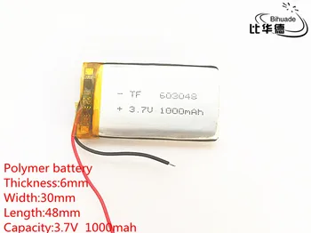 10шт 3,7 1000 mah 603048 Litij-Polimer Li-Ion li-ion Baterija za Akumulatorske baterije Za Mp3 MP4 MP5 GPS Oprema za PSP bluetooth mobilni