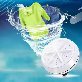 Machine à laver à ultrasons Turbo Portable, bulles d ' air et rotation, Mini Machine à laver pour voyage