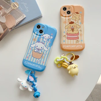 Kawaii Sanrio Hello Kitty Cinnamoroll s očaravajućim Torbica Za telefon Za iPhone 11 12 13 14 Pro Max X Xs Xr Plus SE Y2k Crtani film za Djevojčice
