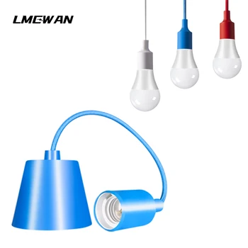 E27 luster baza držač žarulje u boji silikonska luster sa žicom DIY led luster stropna svjetiljka i ukras za dom dnevni boravak