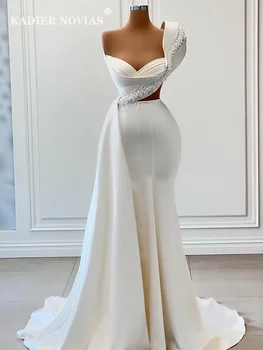 KADIER NOVIAS Duge Elegantne Bijele Vjenčanice Sirena za Žene sa Perlama Robe De Mariage 2022 Nouveaute