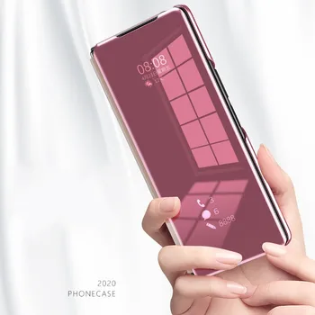 Smart Flip Torbica Za Samsung Galaxy Z Fold 2-5 g W21 W20 Mirror Premaz od Umjetne Kože Stalak šok-dokaz Torbica Za Telefon Bitno