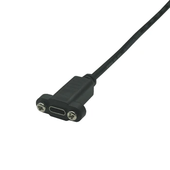 Produžni kabel, USB Type C USB 3.1 Video Kabel za prijenos podataka USB-C Konektor za povezivanje удлинительного Kabel s Vijčanim učvršćenjem na Zaštitnoj ploči