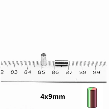Dijametralno Неодимовый magnetski Disk Promjera 4x9 mm, Jezgra Cilindar, Намагниченный Неодимовый Перманент za 3D ispis, 4 *9 mm