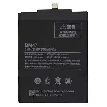 4000 mah BM47 Smartphone Baterija Za Xiaomi Redmi 3 3 S-Baterija Crvena Riža Hongmi Redmi 3X Zamjena Baterije