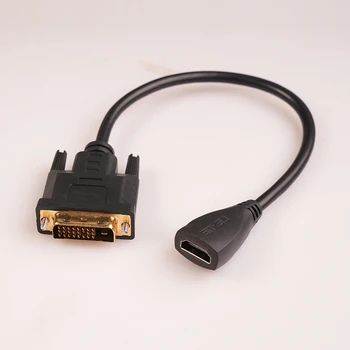 30 cm za TV-konzole na DVI-D 24 + 1 muški na-HDMI-kompatibilnu Ženski Kabelski priključak Kabel DVI-D-HDMI-kompatibilni adapter za projektor