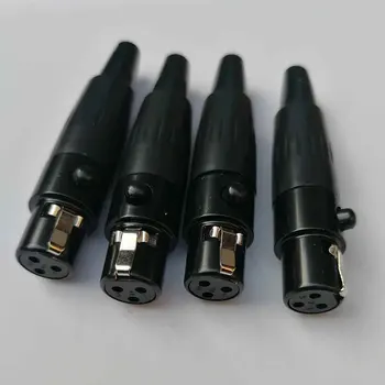 Kvalitetan crni 5 kom./lot mini xlr 3-pinski konektor za аудиомикрофона TA3F-B Mini XLR Konektor sa Čeličnim kućištem