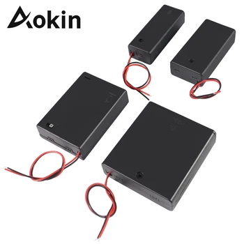 Aokin 1x 2x 3x 4x Priključak za AA baterije, Torbica, Kutija sa prekidačem za uključivanje/Isključivanje, kabel 1,5, plastične AA, L Poklopac