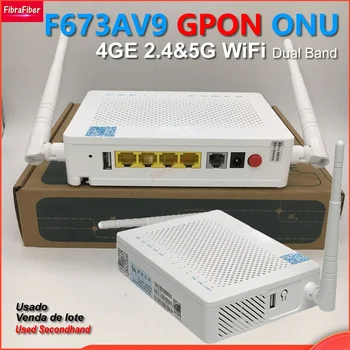 6 kom. U pakiranju F673AV9 4GE + Glas + USB 2,4 G i 5G dual-band WIFI GPON Optičkih vlakana ONU FTTH Engleska firmware Koristi ONT AC Opcija F673AV9A