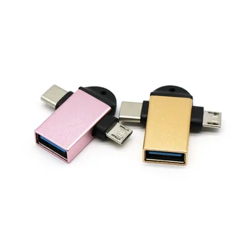2 KOMADA USB3.0 Ženski adapter TYEC / MICRO Android OTG za prijenos podataka i punjenje Converter 