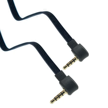 5 cm 10 cm 50 cm Izdržljiv PVC Metalni Zvuk Dvostruko 90 Stupnjeva pravokutni 3,5 mm Priključak za Stereo AUX Kabel za Auto Zvučnika AUX
