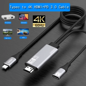 Tv stick 4K @ 60 Hz Kabel Type C na HDMI uređaj zrcaljenje zaslona za tv dodatna oprema za prijenosna računala Pretvarač ac Adapter za Dijeljenje Zaslona PD3.0