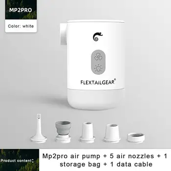 FLEXTAILGEAR 4-u-1 Pumpa Prijenosni Električni Napuhavanje USB Punjiva Lampa Za Kampiranje Napuhavanje Pumpa Za Spavanje Podnoj