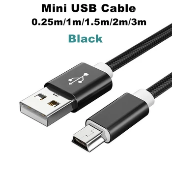 3 M 1 M 0,25 M Mini USB 5 pinski Kabel za Mini USB na USB Brzi Punjač za Prijenos Podataka Kratki Kabel za MP3 MP4 Player Auto Dvr GPS Digitalni Fotoaparat HDD