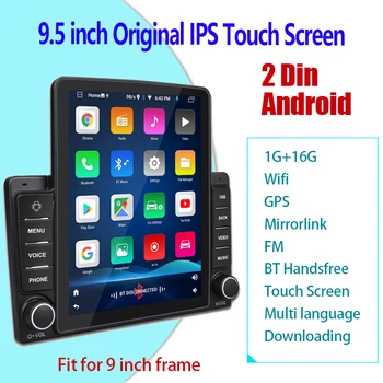 Visoka kvaliteta 9,5 cm Okomito Dodirni Zaslon IPS Ekran 1G + 16G Auto-Univerzalni Android Stereo Mp5 2Din Android GPS Auto Radio