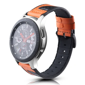 22 mm Sportski Prozračna Koža + Silikon Remen za Samsung Galaxy Watch 3 Band 45 mm 46 mm Narukvica za Huawei GT 3 2 / Pro Runner