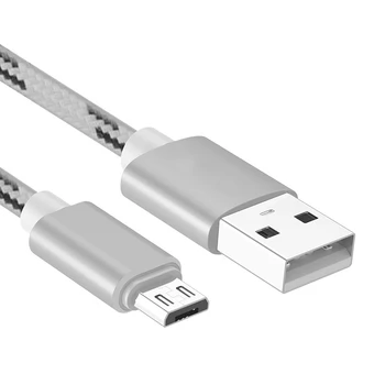 Kabel Micro USB-1 m 2.1 A Najlon Brzo Punjenje USB Kabel za Prijenos Podataka za Mobilni Telefon Android USB kabel za Punjenje Kabel za Najlon Žice