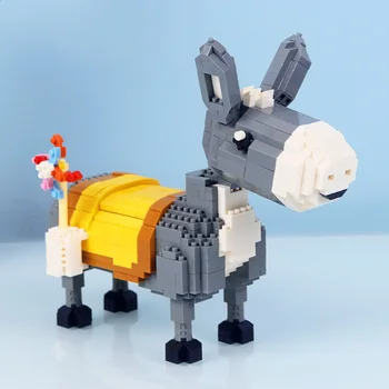 Уигл 2612 biljni i Životinjski Svijet Magarac Konj Vjetrenjača Kućni Ljubimac 3D Model Mini DIY Dijamant Blokovi i Cigle Osobna Igračka za Djecu bez Kutije