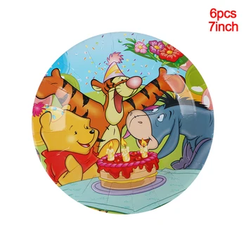 Crtani Film Winnie Pooh Je Tema Rođendan Jednokratna Kuhinjske Papirnate Čaše Tanjur Šešir Balon Dekoracije Dječji Pribor Za Tuširanje