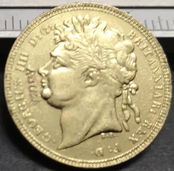 1822 velika Britanija 1 Соверен - George IIII .9999 Primjerak kovanice od čistog zlata s premazom