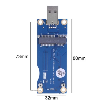 Mini adapter PCI-E na USB sa utorom za SIM karticu za modul WWAN LTE Mini-kartica pci-e na USB 2.0 Stolni PC Podrška SIM kartice 6Pin 8Pin
