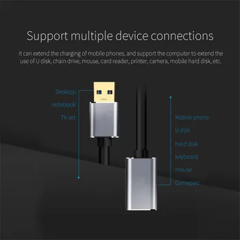 Суперскоростной USB 3.0 Produžni Kabel, USB3.0 Tip A za muškarce i Žene Kabel za Sinkronizaciju Podataka Priključak Adaptera 0,5 m 1 m, 1,5 m za Računala