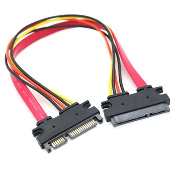 SATA 22-pinski Konektor za povezivanje na Priključak Sata Produžni Kabel, 0,3/0,5 M 22-pinski konektor za povezivanje na Priključak 7 + 15 Pin SATA Data Power Kombinirani Produžni kabel za PC