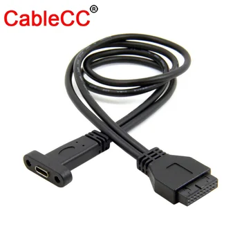 Zihan Однопортовый USB 3.1 Type C USB-C Ženski na USB 3.0 Matična ploča 19pin Kabel Naslov 40 cm visoko kvalitetni Kabel cc