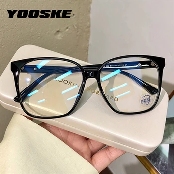 YOOSKE TR90 računala Naočale Gospodo Prozirne Naočale za Žene Plavo Svjetlo Bloker Slot Optički Rimless Okvira za Kratkovidnost