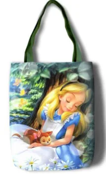 Nova Alice Djevojke Žene Platnu Torbe Na Ramenu Veliku Torbu Slatka Crtani Školska Knjiga Shopping Bag