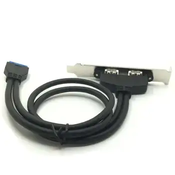 Matična ploča USB 3.0 19/20 Pinski priključak 2 priključak USB 3.0 Tip Ženski Kabel Za desktop PC PCI-e profil sa Stražnje kućište Držača PCI