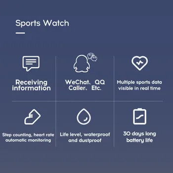 6PCS Y68 D20 Smart-Sat je Vodootporan Bluetooth Krvni Tlak Fitness Tracker Monitor Srčane Pametni Sat Za Sve pametne telefone