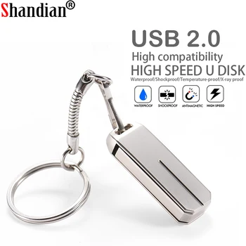 NOVI Mini metalni USB flash disk od 64 GB flash drive 32 GB flash drive 16 GB vodootporan 8 GB stick 4 GB silver memoria cel usb-memorijski štapić poklon