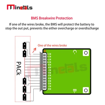 13S 48V BMS PCM litij-ionska Электровелосипед 18650 zajednički priključak s uravnoteženim ploče za zaštitu baterije elektronska zaštita temperature NTC BMS