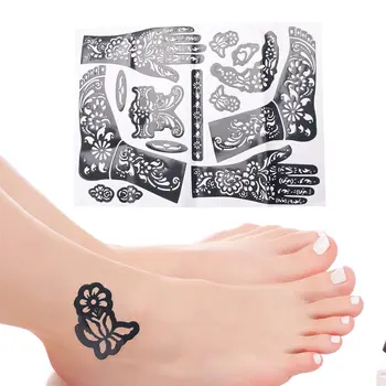 Za višekratnu upotrebu Vodootporan Unisex Privremene DIY Alata Indija Predložak Kane Ručni Body Art Tattoo Naljepnice Matrice Ručni Rad Naljepnice