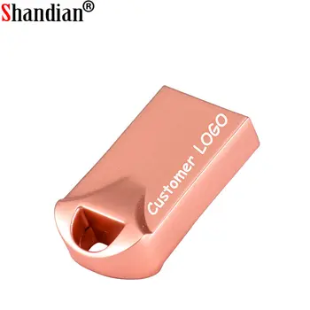 SHANDIAN Mini USB Flash Memorija od 64 GB Metalna Ručka-Drive 32 GB Rose Gold Memory Stick od 16 GB Srebro Custom Logo Pendrive Poslovni Pokloni