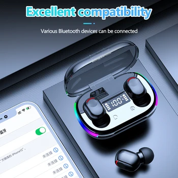 Slušalice TWS K10 Bluetooth Slušalice Sa Zaslonom Snage Bežične Slušalice S Mikrofonom Slušalice-slušalice Za iPhone Xiaomi Huawei Samsung