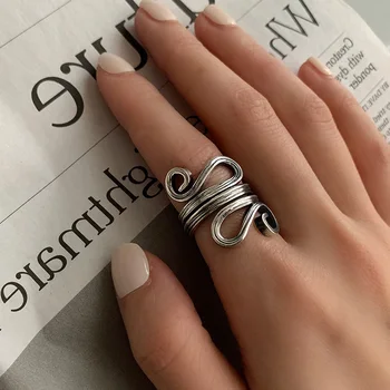 XIYANIKE 2022 Berba Geometrijski Otvorena Pljuska Prsten Na Prst Za Žene I Djevojčice Nova Moda Punk Nakit Poklon Večernje Hip Pop prsten donje